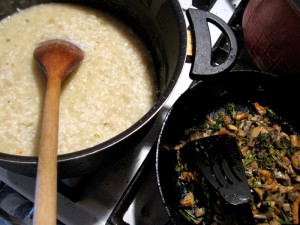 Vegan Risotto recipe - Cashew Mushroom with Sundried Tomato - process 2 Vegan Risotto recipe - Cashew Mushroom with Sundried Tomato : Italian - The Lotus and the Artichoke vegan cookbook