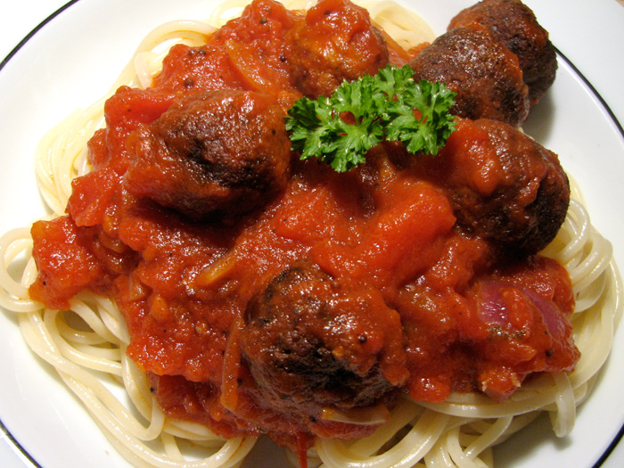 Spaghetti and Vegan Notmeatballs - The Lotus and the Artichoke