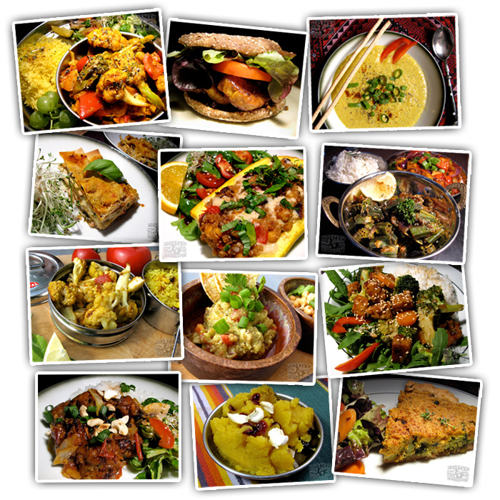Cookbook Photos Grid - Vegan Recipes - The Lotus and the Artichoke