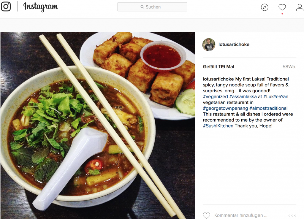 My first Laksa in Penang, Malaysia