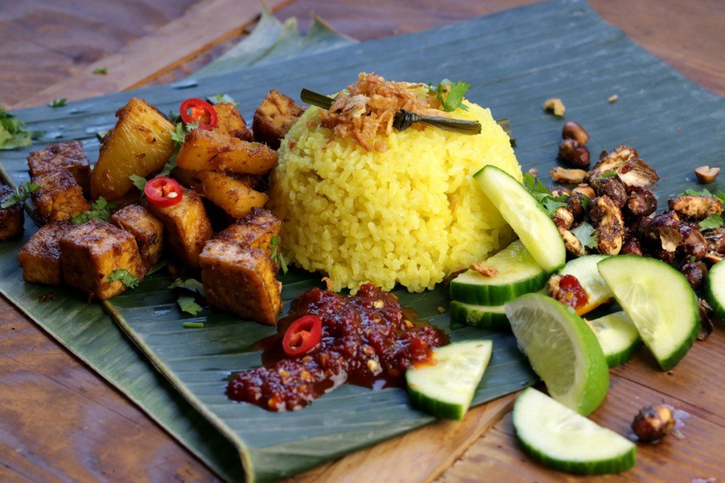 Nasi Lemak from The Lotus and the Artichoke MALAYSIA vegan cookbook