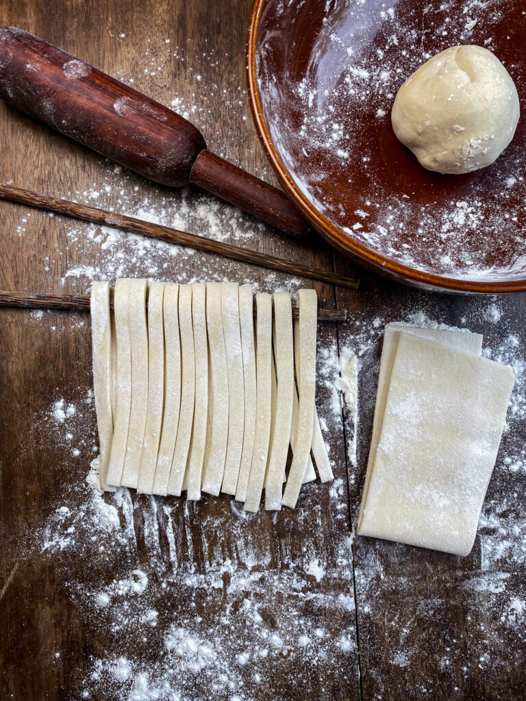 homemade udon noodles